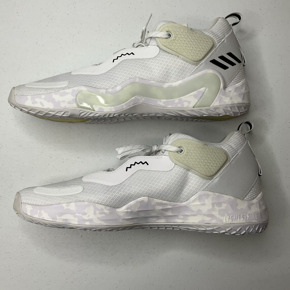 Adidas D.O.N Issue 3‎ Basketball Shoes Sneakers H67720 White Black Men Sz 18 - Picture 7 of 10
